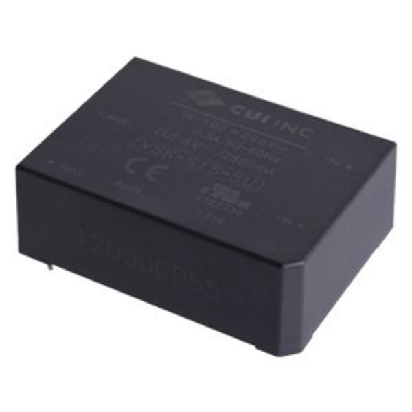 Cui Inc AC to DC Power Supply, 85 to 264V AC, 3.3V DC, 9.9W, 3A, PCB VSK-S15-3R3U